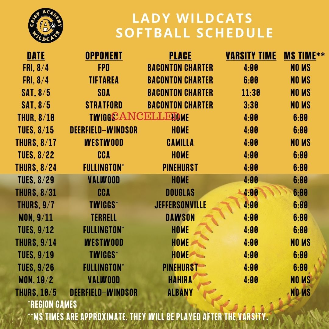 Softball Crisp Academy